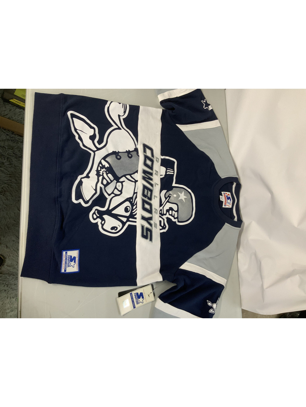 STARTER COWBOYS SWEATSHIRT NFL football throwback retro-SIZE LARGE